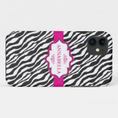 Pink Zebra Ribbon Case-Mate iPhone Hülle (Rückseite (Horizontal))
