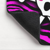 Pink Zebra Skull Mousepad (Ecke)