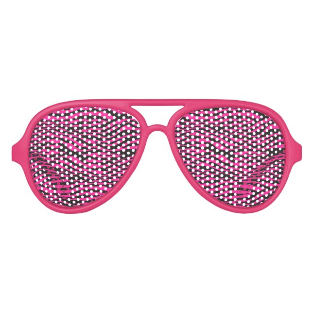 Pink Zebra Sonnenbrille (Vorderseite)
