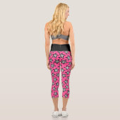 Pink Zebra Stars Capri Leggings (Rückseite)