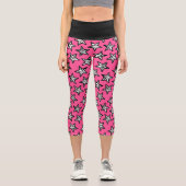 Pink Zebra Stars Capri Leggings (Vorderseite)
