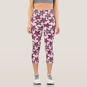 Pink Zebra Stars Capri Leggings (Vorderseite)