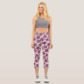 Pink Zebra Stars Capri Leggings (Vorderseite)
