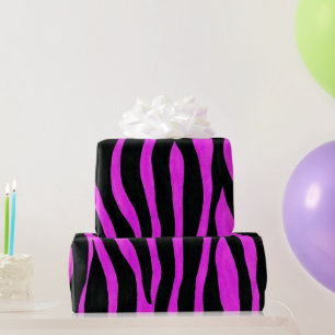 Pink Zebra Streifen Wrapping Paper Geschenkpapier