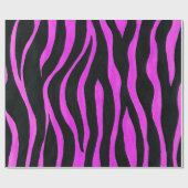 Pink Zebra Streifen Wrapping Paper Geschenkpapier (Flach)