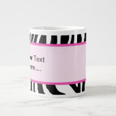 Pink Zebra Stripe 20oz Jumbo Kaffee Tasse (Vorderseite)