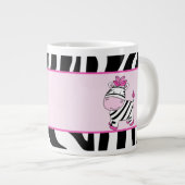 Pink Zebra Stripe 20oz Jumbo Tasse mit Zebra (Vorderseite Rechts)