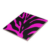 Pink Zebra Stripe Animal Print Fliese (Seite)