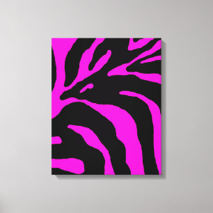 Pink Zebra Stripe Animal Print Leinwanddruck