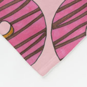 Pink Zebra Stripe Donut Doughnut Frühstück Küche Fleecedecke (Ecke)
