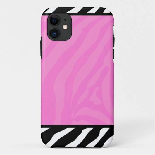 Pink Zebra Stripe Trendy iPhone 5 Fall Case-Mate iPhone Hülle (Rückseite)