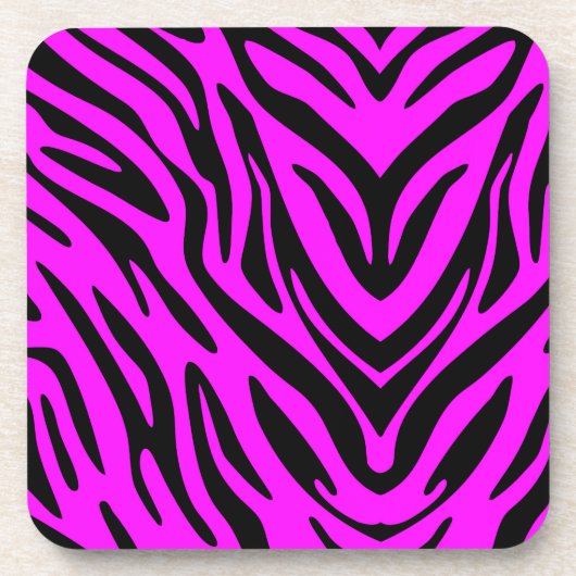 Pink Zebra Untersetzer (Vorderseite)