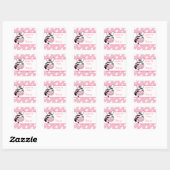 Pink Zebra Valentinstag Herz Liebhaber Sticker (Blatt)