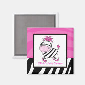 Pink Zebra Wild Jungle Rectangle Gefallen Magnet (Vorderseite/Rückseite)