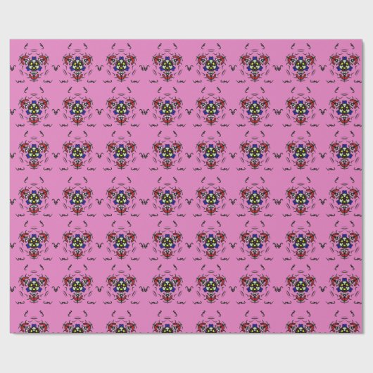 Pink Zen Mandala" Geschenkpapier (Flach)