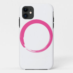 Pink Zen Symbol / Enso Circle iPhone 11 Hülle