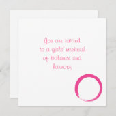 Pink Zen Symbol / Enso Circle Einladung (Vorne/Hinten)