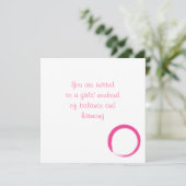 Pink Zen Symbol / Enso Circle Einladung (Stehend Vorderseite)