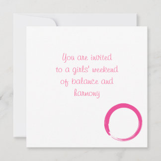 Pink Zen Symbol / Enso Circle Einladung