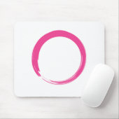 Pink Zen Symbol / Enso Circle Mousepad (Mit Mouse)