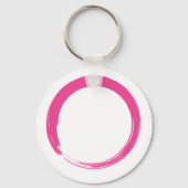 Pink Zen Symbol / Enso Circle Schlüsselanhänger (Vorderseite)