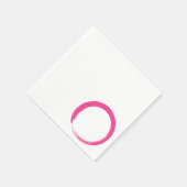 Pink Zen Symbol / Enso Circle Serviette (Ecke)