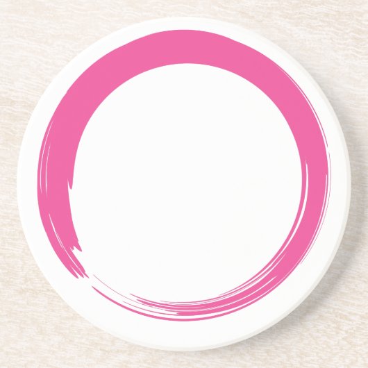 Pink Zen Symbol / Enso Circle Untersetzer (Vorne)