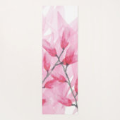 Pink Zen Wasserfarbe Abstrakt Kirschblossom Yogamatte (Rückseite)
