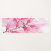 Pink Zen Wasserfarbe Abstrakt Kirschblossom Yogamatte (Vorderseite (Horizontal))