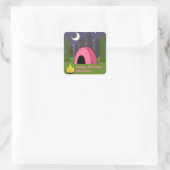 Pink Zent Birthday Camping Party Aufkleber (Tasche)
