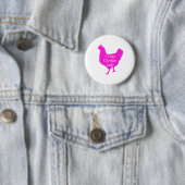 Pink zertifizierbar Crazy Chicken Lady Funny Humou Button (Beispiel)