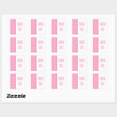 Pink Zickzack Border Danke Stickers (Blatt)