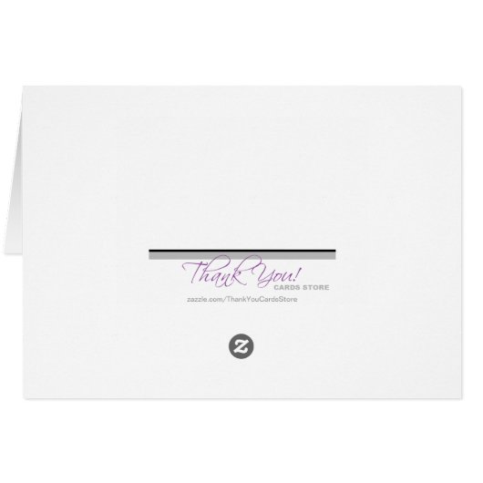 Pink Zickzack Brown Strip custom Danke Karten (Rückseite Horizontal)