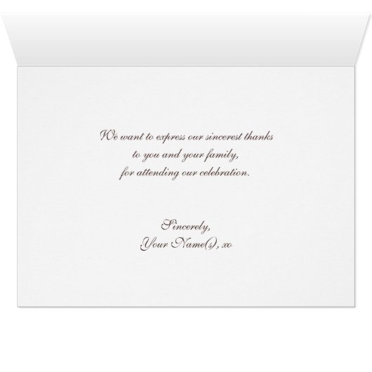 Pink Zickzack Brown Strip custom Danke Karten (Innenansicht Horizontal (Unten))