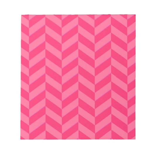 Pink Zickzack Chic und Functional Writing Pad Notizblock (Vorderseite)