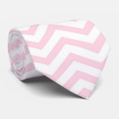 Pink Zickzack Girly Pattern Krawatte (Gerollt)