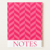 Pink Zickzack Herringbone Muster Moderne Planer (Rückseite)
