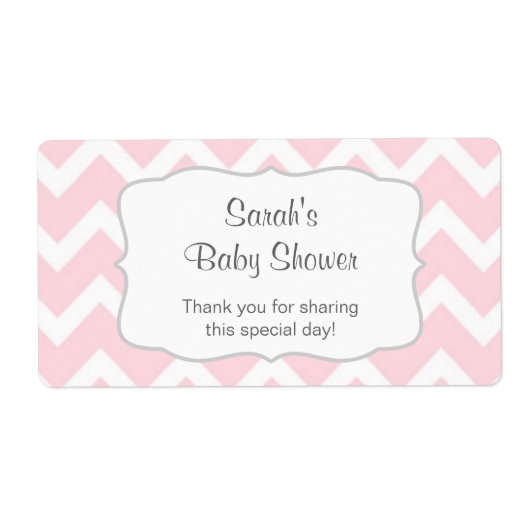 Pink Zickzack Wasserflasche oder bevorzugen Sie an (Vorne)