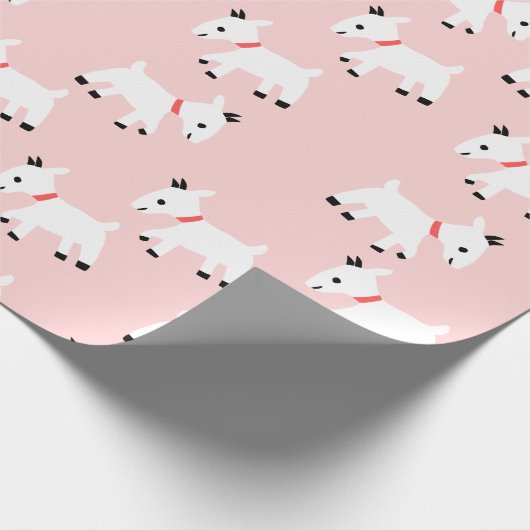 Pink-Ziegen-Wrapping-Papier Geschenkpapier (Ecke)
