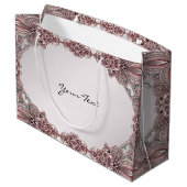 Pink-Zierbeutel Große Geschenktüte (Rückseite Schrägansicht)