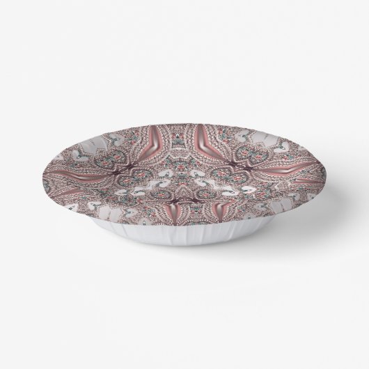 Pink-Zierpapier-Bowles Pappteller (Gewinkelt)