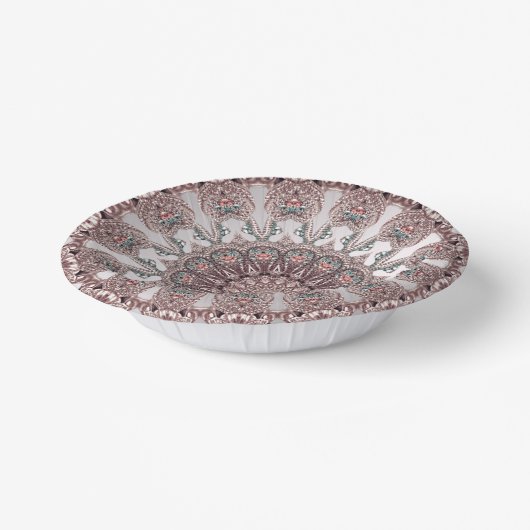 Pink-Zierpapier-Bowles Pappteller (Gewinkelt)