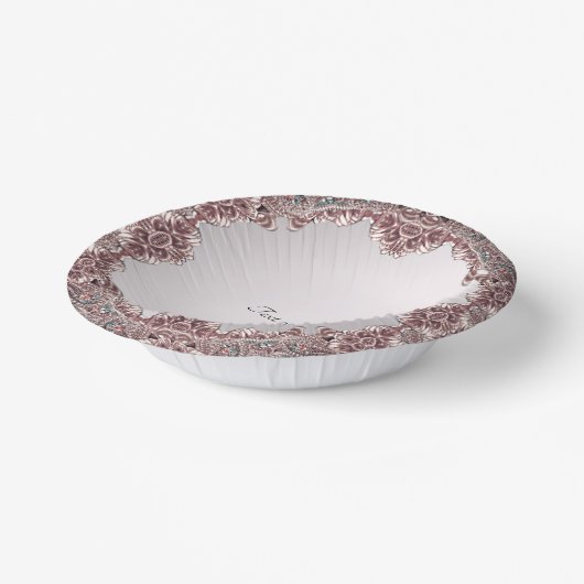 Pink-Zierpapier-Bowles Pappteller (Gewinkelt)