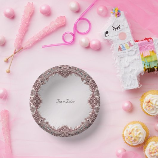 Pink-Zierpapier-Bowles Pappteller (Party)