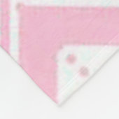 Pink Zig Zag Fleecedecke (Ecke)