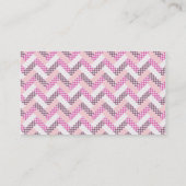 Pink Zig Zag Quilt Muster Geschenke für sie Visitenkarte (Rückseite)