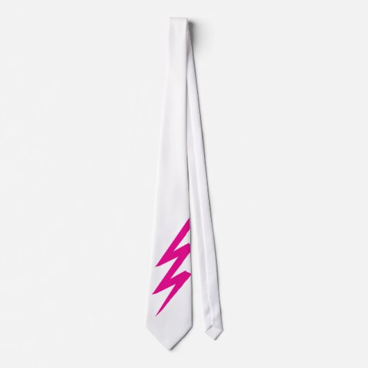 Pink Zigzag Blitz Bolt Novelty Party Neck Tie Krawatte (Vorderseite)