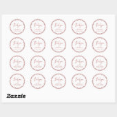 Pink Zigzag Border Danke Sticker (Blatt)