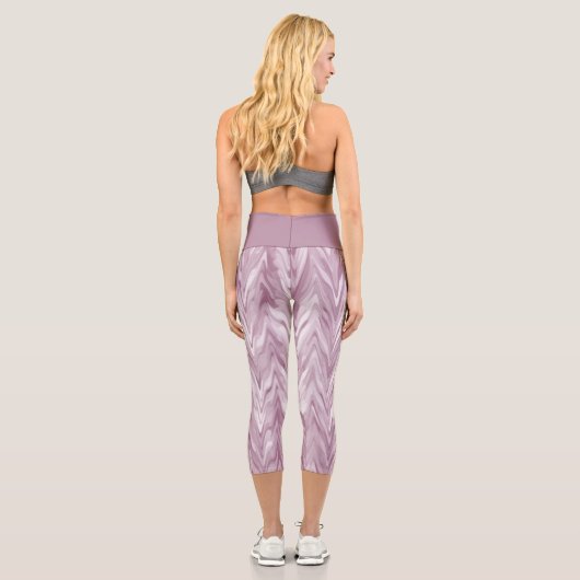 Pink Zigzag Capri Leggings (Rückseite)