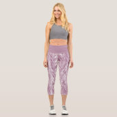 Pink Zigzag Capri Leggings (Vorderseite)